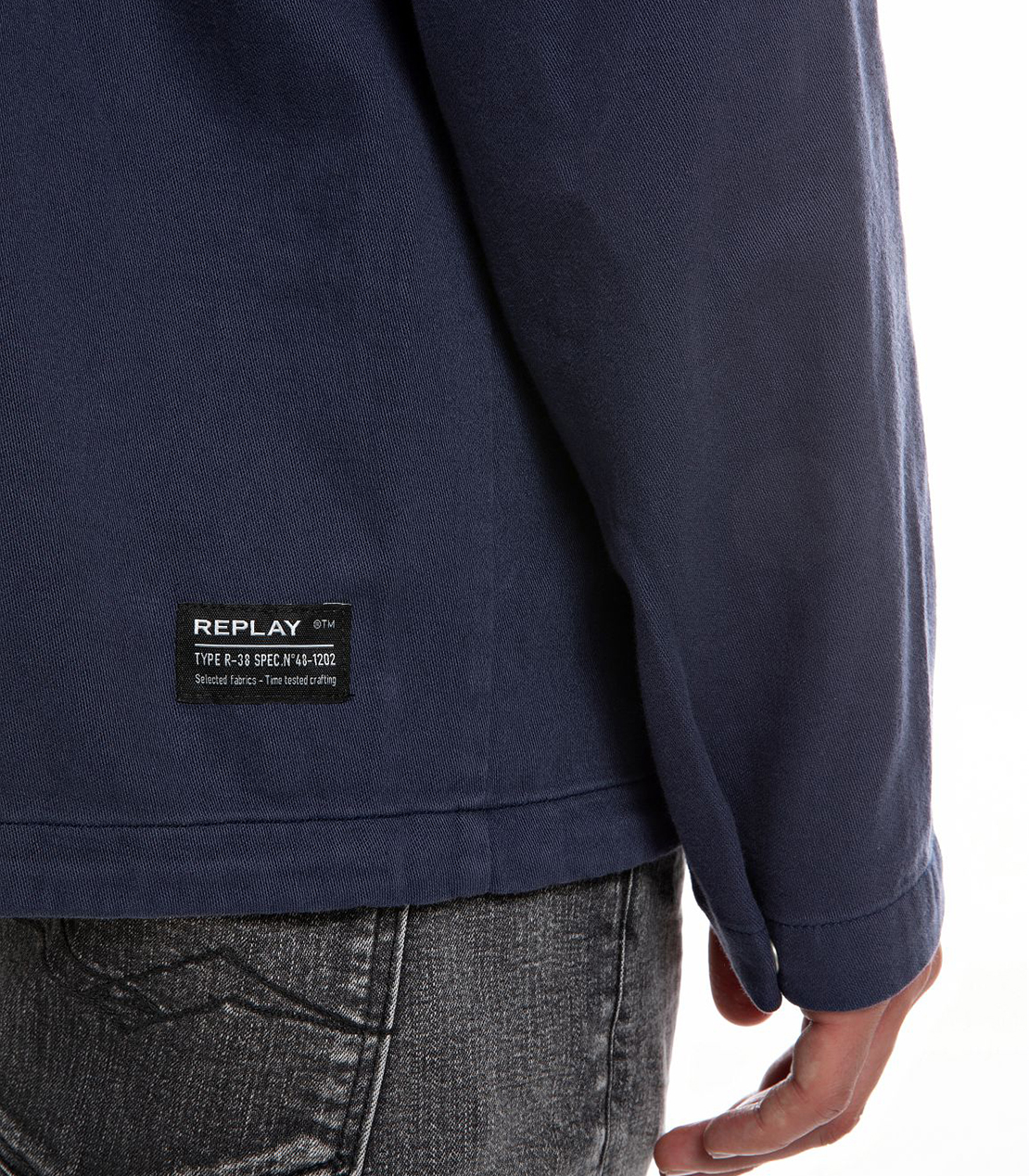 コットンサテンプルオーバーシャツ 詳細画像 ブルー 5